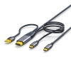 Cáp chuyển đổi HDMI to Type C 4K@60Hz cho màn hình di động, PS5, Xbox, kính thức tế ảo Air HL140