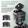 Chân máy du lịch Travel Tripod Ulanzi JJ05 chất liệu Carbon Fiber / Cột giữa 2 phần chính hãng