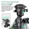 Chân máy du lịch Travel Tripod Ulanzi JJ05 chất liệu Carbon Fiber / Cột giữa 2 phần chính hãng