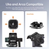 Ulanzi Uka10 Cable Clamp Quick Release Plate tương thích với Arca F38 Plate Quick Switch Tripod Stabilizer Slider Mount chính hãng