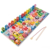 Bộ đồ chơi ghép gỗ sáng tạo cho bé Montessori HL793 - Câu cá, ghép số bằng nam châm 63 chi tiết