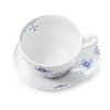 Bộ chén và đĩa trà, cafe, Royal Copenhagen, họa tiết Blue Elements, dung tích 26cl, chất liệu sứ