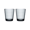 Cốc Aino dung tích 0.22l màu xám - bộ 2 chiếc, chất liệu thủy tinh.