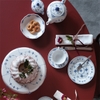 Hũ/bình đựng đường có nắp Royal Copenhagen, họa tiết Blue Fluted Half Lace 20cl