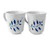 Bộ 2 cốc có quai Royal Copenhagen, họa tiết Blue Mega 35cl