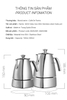 Bình Moka pot Inox 304 Tiamo - 6 cups