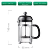 Bình pha French Press thuỷ tinh khung inox Jinmeilai