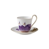Bộ chén và đĩa trà, cafe, Royal Copenhagen, họa tiết Flora Iris, dung tích 27cl