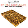 Thớt gỗ teak cao cấp KATANA cỡ lớn KT05 - chữ nhật kích thước 38x280x400mm
