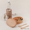 Hộp bento oval gỗ beech (22x7cm)