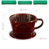 Phểu drip hình quạy 3 lổ Kalita Size 01