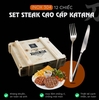 Set 12 chiếc dao dĩa KATANA Steak Hộp gỗ cao cấp - KATASTK01