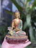 Tượng Phật Dược Sư Đồng Trơn 30x19cm