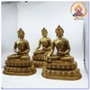 Tượng Phật Tam Tôn Mật Tông_Chất Liệu Đồng Trơn_Cao 30cm