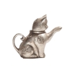 Mèo Ấm Bạc, Ấm Đầu Rời Bạc Trắng_10cm_Tượng Phong Thủy