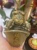 Tượng Túi Vàng Cua Cá - Bát Quái Đồng Vàng 12x8cm [G3-PT9068]