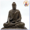 Tượng Phật Bổn Sư Thích Ca Mâu Ni Ngồi Cỏ_Chất liệu Đồng_Cao 20cm