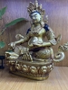 Tượng Hoàng Thần Tài Dzambala_Chất liệu Đồng Vẽ Tây Tạng_Cao 30x27cm