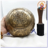 Chuông Xoay Nepal Điêu Khắc Hoàng Thần Tài_22x10cm (Gò Bằng Tay)