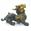 Tỳ Hưu Dạ Cổ Rêu Sừng Nhọn Và Như Ý_15cm_Tượng Phong Thủy