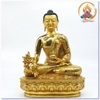 Tượng Phật Dược Sư Đồng Trơn 30x19cm