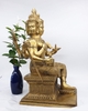 Tượng Phạm Thiên, Đại Tự Tại Thiên Tứ Diên Phật_Chất liệu Đồng Dát Vàng_Cao 36cm