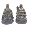 Tượng Thần Tài Thổ Địa Cưỡi Cóc Tỳ Hưu_Chất liệu Đồng Nâu Dạ Cổ_Cao 25cm