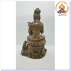 Tượng Quan Âm Bồ Tát Cầm Sen Ngọc Như Ý_Chất liệu Đồng Nâu Dạ Cổ_Cao 36cm
