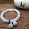 Chuỗi Đá Ngọc Phỉ Thúy Bầu Và Tròn Dẹp Chèn Garnet Đeo Tay_9ly