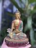 Tượng Phật Dược Sư Đồng Trơn 30x19cm