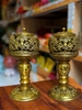 Đèn Pha Lê Hoa Sen 7 Màu Chân Đồng_25x9cm