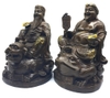 Tượng Thần Tài Thổ Địa (Cóc Và Tỳ Hưu)_Chất liệu Đồng Nâu Dạ Cổ_Cao 20cm