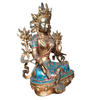 Tượng Tara Lục Độ Mẫu Bồ Tát_Chất liệu Đồng Đính Đá Lam Ngọc_Cao 68cm
