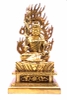 Tượng Bất Động Minh Vương Ngồi_Chất liệu Đồng Mạ Bạc_Vàng_Cao 22cm