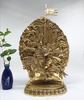 Tượng Vua Gesar_Chất liệu Đồng Trơn_Cao 36cm
