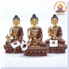Tượng Phật Bổn Sư Thích Ca Mâu Ni_Chất liệu Đồng Vẽ Nepal_Cao 23cm