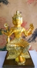 Tượng Phạm Thiên, Đại Tự Tại Thiên Tứ Diên Phật_Chất liệu Đồng Dát Vàng_Cao 36cm