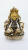 Tượng Hoàng Thần Tài Dzambala Đính Đá Lam Ngọc liệu Đồng Vẽ_Cao 23cm