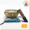 Chuông Xoay Nepal Khắc Lục Độ Mẫu Bồ Tát_Chày Ngũ Trí_Nút Thắt Cát Tường_14x7cm