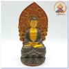 Tượng Phật Tam Thế Ngồi_Chất liệu Đồng Vẽ Thủ Công_Cao 13cm