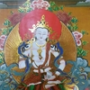 Tranh ThangKa Kim Cang Tát Đỏa Bồ Tát_35x20cm
