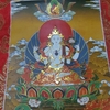 Tranh ThangKa Quan Âm Tứ Thủ Bồ Tát_ 35x20cm