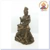 Tượng Quan Âm Bồ Tát Cầm Sen Ngọc Như Ý_Chất liệu Đồng Nâu Dạ Cổ_Cao 36cm