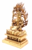 Tượng Bất Động Minh Vương Ngồi_Chất liệu Đồng Mạ Bạc_Vàng_Cao 22cm