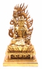 Tượng Bất Động Minh Vương Ngồi_Chất liệu Đồng Mạ Bạc_Vàng_Cao 22cm