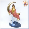 Tượng Quan Âm Bồ Tát Ngồi Mặt Trăng_Chất liệu Đồng Vẽ Thủ Công_Cao 37cm