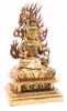 Tượng Bất Động Minh Vương Ngồi_Chất liệu Đồng Mạ Bạc_Vàng_Cao 22cm