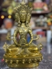 Tượng Phật Đại Nhật Như Lai Đồng Trơn 32x19cm