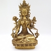 Tượng Tara Bạch Độ Mẫu Bồ Tát_Chất liệu Đồng Trơn_Cao 20cm