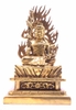 Tượng Bất Động Minh Vương Ngồi_Chất liệu Đồng Mạ Bạc_Vàng_Cao 22cm
